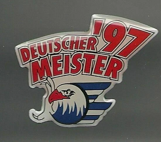 Eishockey Pin DEUTSCHER MEISTER 1997 Adler Mannheim   192  DEL - Bild 1 von 1