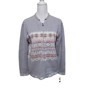 Woolrich Chantel Sweater Cardigan Women's Full Zip Size Large Cabincore NWT - Picture 1 of 10