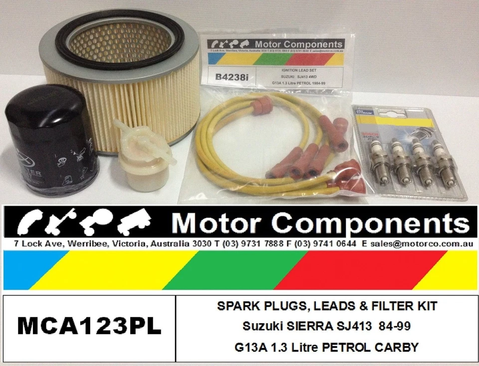 KIT DE CABLES Y FILTROS BUJÍAS SUZUKI Sierra SJ413 G13A G13BA 1 Litro Gasolina 8 Foto 1 de 3