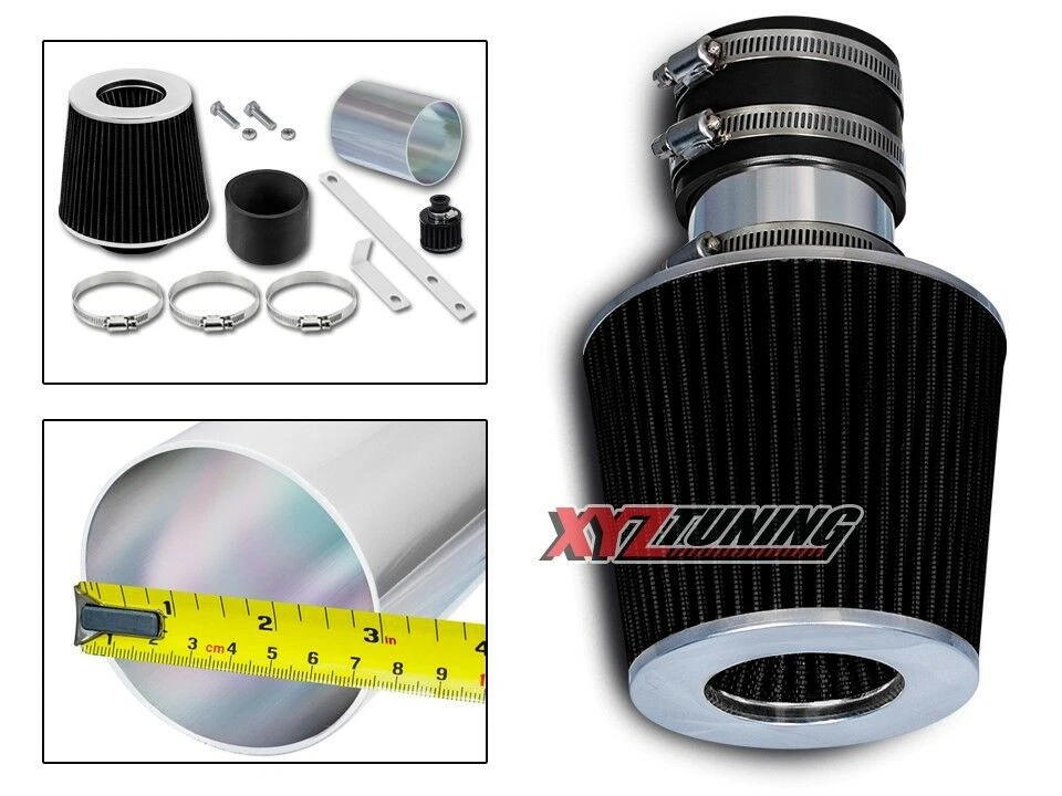 Kit de inducción de admisión de aire Ram corta NEGRO + filtro para 92-95 Corrado 2,8 L V6 Foto 1 de 1