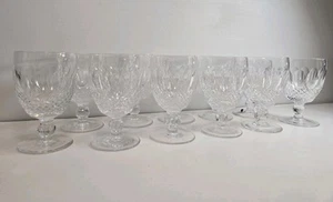 Set 10 Waterford Crystal Colleen Short Stem Water Wine Goblet Glass 5.25" 8 oz - Picture 1 of 12