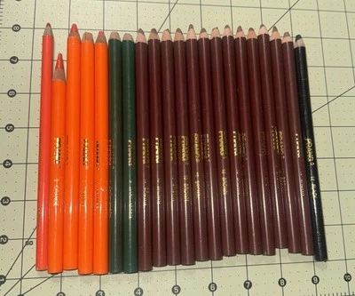 PRANG Vintage Colored Pencils 20 ( Orange, Green, Brown & Black ) Thick Lead — 第 1/4 张图片