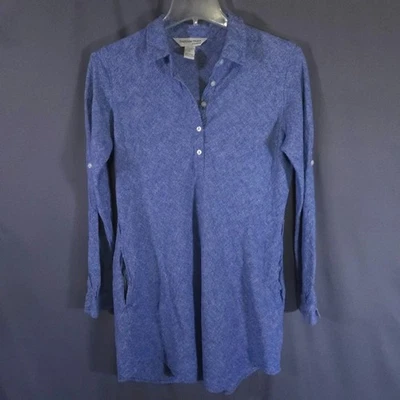 Vestido recto Freedom Trail by Kyodan manga enrollable lino mezcla algodón talla L Foto 1 de 4