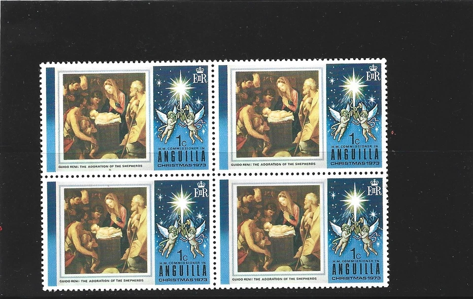 Anguilla 1973 Christmas 1c Block of 4 MNH - Image 1 of 1
