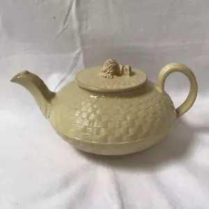 1790 Antique Wedgwood Small Caneware Teapot With A Wheat-Sheaf Finial. Wedgwood - Picture 1 of 12