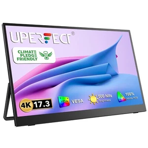 UPERFECT 4K UHD Portable Monitor Type C 17.3 inch IPS LCD Monitor Laptop Gaming - Picture 1 of 7