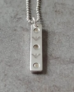 Emporio Armani Ingot T bar Necklace, 925 Sterling Silver, Womens / Unisex - Picture 1 of 17