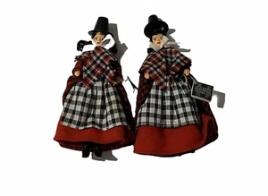 Two VTG Peggy Nisbet Costume Dolls BR/301 Wales Girls in Traditional Dress Tags - Picture 1 of 17