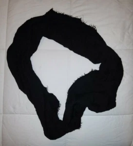 Damen Schal schwarz Infinity mit Fransen One Size - Bild 1 von 5