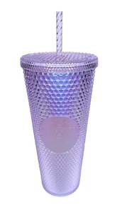 NUEVO vaso Starbucks 2023 transparente iridiscente arco iris unicornio tachonado Venti 24 oz - Imagen 1 de 3