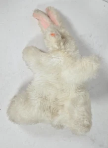 Country Critters weißes Kaninchen Häschen 15 Zoll Plüsch-Handpuppe rosa Augen - Bild 1 von 3