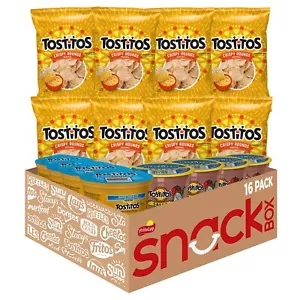 Tostitos Snack Chip Variety Pack 16 Count Tortilla Chips Salsa Cheese Dip - Picture 1 of 7