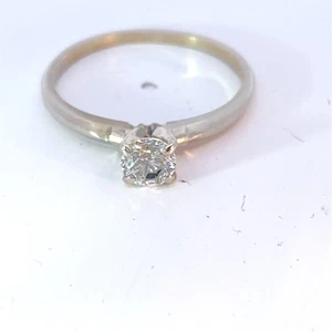 Lady's Diamond Solitaire Ring .40 CT. 10K Yellow Gold 1.5g Size:6.25 (MI1068028) - Picture 1 of 5