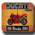 Ducati 916 Strada 1994 MOTORRAD VINTAGE GARAGE METALL ZINNSCHILD WANDUHR