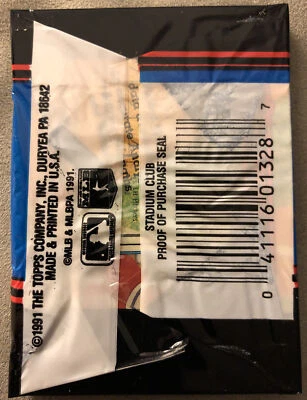 1991 Topps Stadium Club Pack Angels Player (Top) Mickey Morandini Phillies? Back - Image 1 of 2