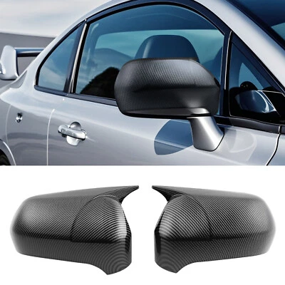 Pair For Honda Civic 2006~2011 Rearview Side Mirror Cover Cap Carbon Fiber L+R - Image 1 of 4