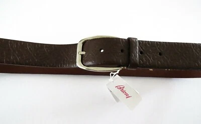 $645 Cinturón BRIONI Cuero de becerro Marrón "B" Monograma Logo Talla 38 EE. UU. 54 Euro 100 CM Foto 1 de 4