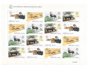 Portugal Scott #1588a MNH SHEET of 4 STRIPS Lisbon Zoo Centenary CV$24+ - Picture 1 of 1