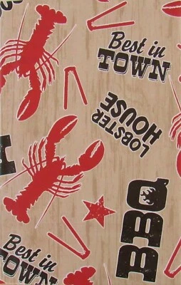 ELRENE HOME FASHIONS Best in Town Lobster House BBQ Vinyl Flannel Back Tablecloth-Var Size