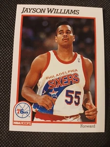 Tarjeta de novato Jayson Williams 1991 NBA Hoops RC #416 St Johns 76ers NJ Nets - Imagen 1 de 2