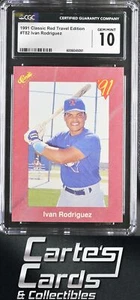 Ivan Rodriguez 1991 Classic II #T82 Texas Rangers Rookie Hall of Fame CGC 10 - Picture 1 of 2