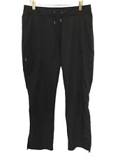 Barco Women's Grey's Anatomy Cargo Scrub Pants Black Drawstring Size M