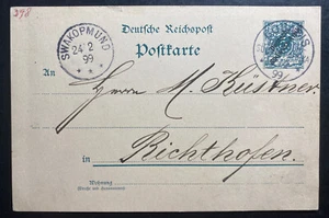 1899 Gobasis German South West Africa Stationery Postcard Cover To Bichtkofen - Picture 1 of 2