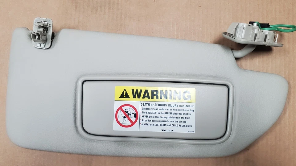 01-04 Volvo S60 V70 XC70 S80 Passenger Right Sun Visor Tan OEM Foto 1 de 4
