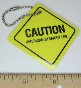 NEW 1992 Rocky Mountain Clothing Yellow Black Letters Ball Keychain American - Picture 1 of 2