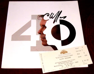 CLIFF RICHARD 40TH ANNIVERSARY PROGRAM & TICKET 1998 BOOKLET EX ALBERT HALL - Bild 1 von 3