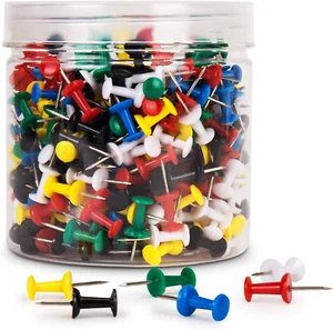400Pcs Push Pins, Thumb Tacks for Bulletin Board, Stick Pins Thumb Tacks for Cor - Picture 1 of 7
