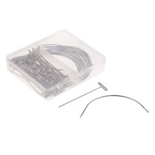 70 Pack Mixed Steel T Pins & Curved Needles For Modelling Macrame Wig Sewing