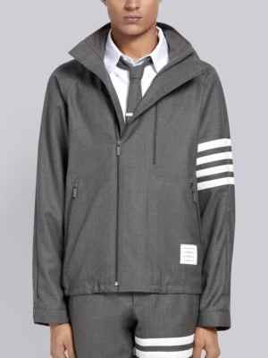 Thom Browne Mens Double-Zip Raglan Jacket Size 2 (Med) NWT $1725 MSRP - Image 1 of 4