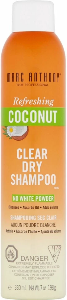 Paquete de 2 - Champú seco transparente con aceite de coco Marc Anthony - Latas con DINC y ABOLLADURAS Foto 1 de 1