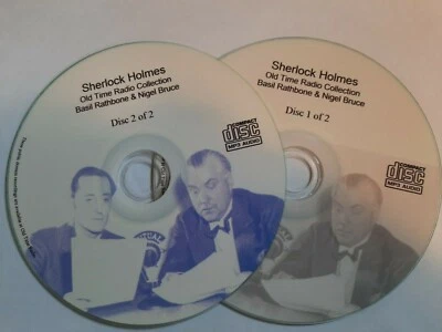 Sherlock Holmes Rathbone OTR 60+ Radio shows 2 Huge Mp3 format CDs - Image 1 of 2