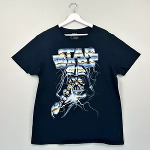 Star Wars Darth Vader T Shirt Mens Large Black Chrome Dome Graphic Cotton Adults - Picture 1 of 7
