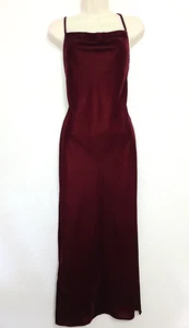 Sexy Vestido de Terciopelo Maxi Sin Mangas Cami Vino Borgoña Cóctel Talla US 4 de ASOS - Imagen 1 de 10