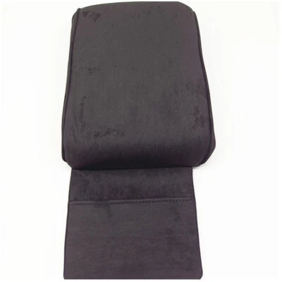 Armrest Cushion Car Arm Rest Pad Protector Center Console Box Cover Suede Black - Image 1 of 4