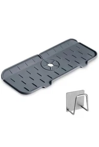 Kitchen Faucet Sink Splash Guard Silicone Drain Pad Faucet Water Catcher Mat - Picture 1 of 5