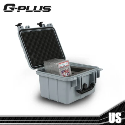 50 CT Graded Card Storage Box Travel Waterproof Case Slab Holder Protector Gray - Image 1 of 4