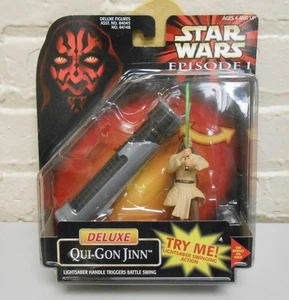 Star Wars Jedi Master Qui-Gon Jinn Deluxe Episode 1 EP1 Hasbro Sealed - Picture 1 of 9