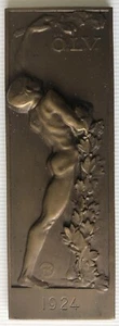 German 1924 Olympic? Meisterschaft 200 M Bronze Medal Medallion Foundry Mark - Picture 1 of 6
