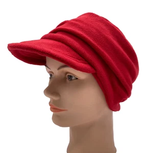 Fleecemütze Hut Gr. 58/59 rot mit Schild Micro-Fleece Neu - Bild 1 von 8