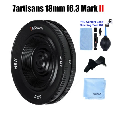 7artisans 18mm F6.3 Mark II Manual Foucs APS-C Lens for Fuji X Sony M43 Canon M