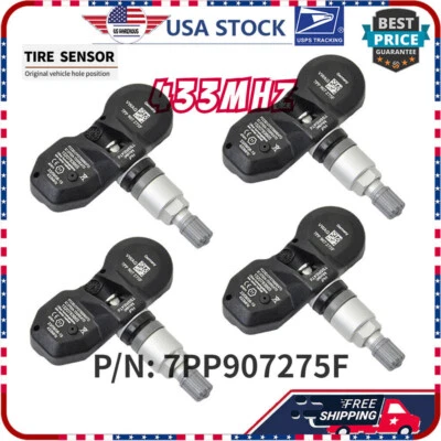 Sensor de presión de neumáticos TPMS 4 piezas para Audi A4 A6 A8 Q7 R8 Cayenne Cayman 433 MHz Foto 1 de 4