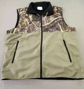 Ducks Unlimited Vest Mens Large Camo Fleece Lining Hunting Fishing - Picture 1 of 10