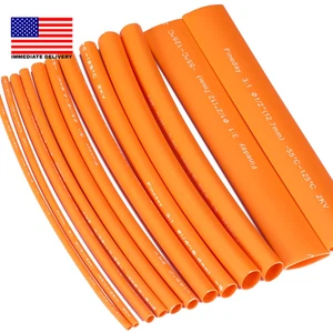 Kit de tubos termorretráctiles de 6 tamaños, relación 3:1 forrados adhesivos (1, naranja, 1 pie cada uno Si - Imagen 1 de 7
