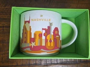 Taza de té café NASHVILLE STARBUCKS You Are Here Collection 14 oz con caja - Imagen 1 de 3