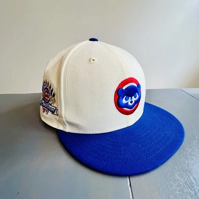 New Era 59FIFTY Chicago Cubs 1990 ASG Cream Royal Blue 7 1/2 Baseball Hat - Image 1 of 4