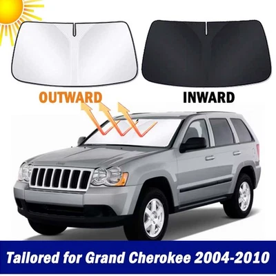 New Thick Foldable Windshield Sun Shade for Jeep Grand Cherokee 04-10 Sun Visor - image 1 of 4
